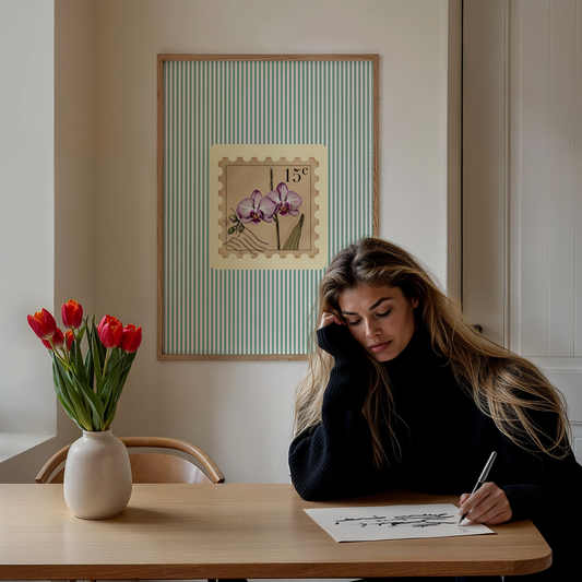 15c Orchid Postage Stamp Print