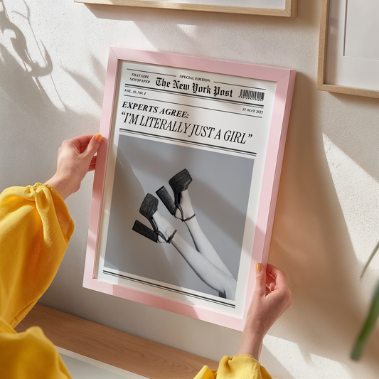 Literally Just a Girl Newspaper Print