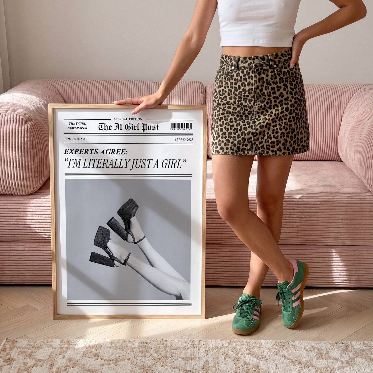 Literally Just a Girl Newspaper Print