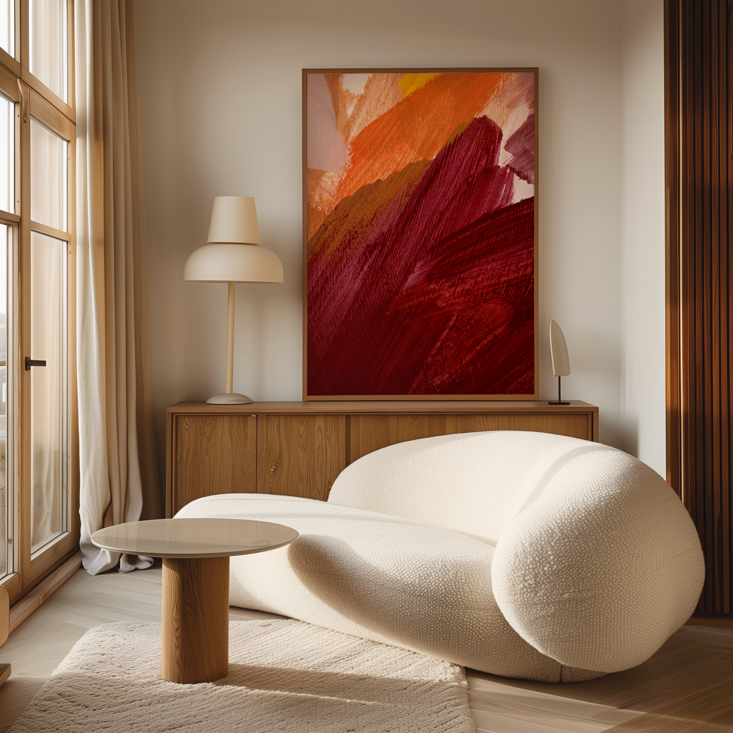 Red Abstract Print