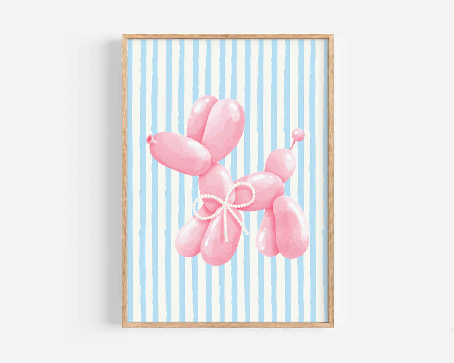 Pink Balloon Pup Print