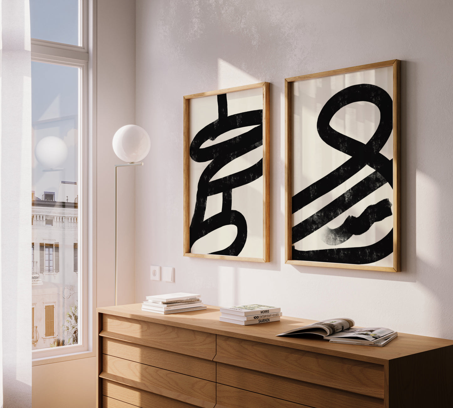 Black Organic Abstract Print No. 1