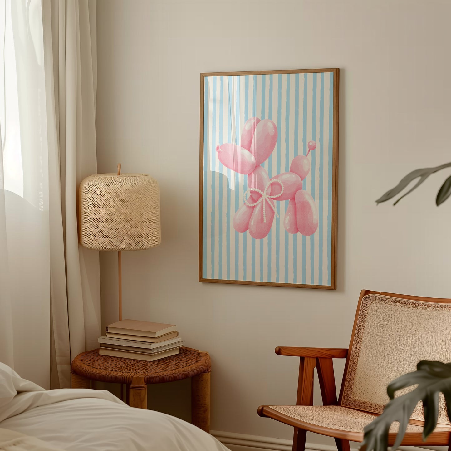 Pink Balloon Pup Print