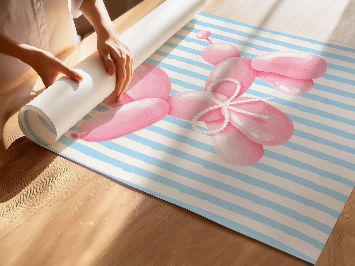Pink Balloon Pup Print