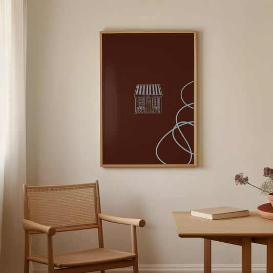 Coffee Shop Sketch No1 Print