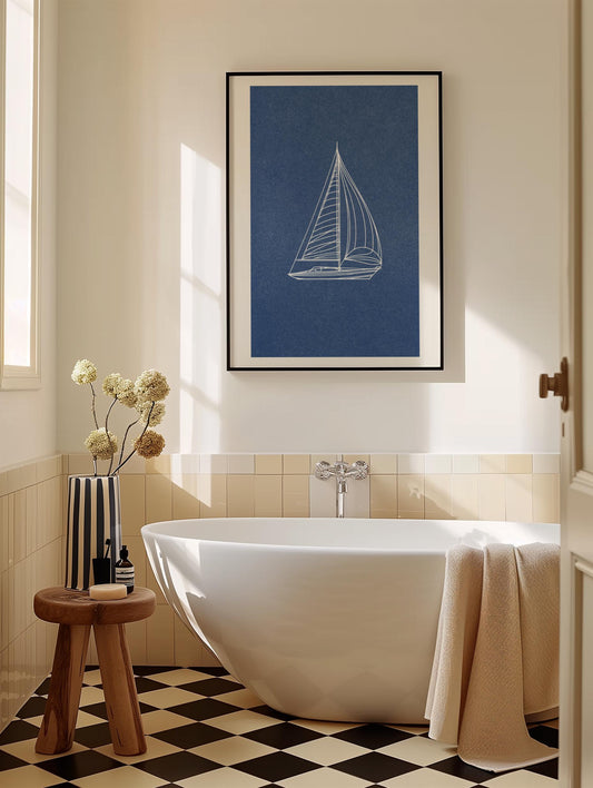 Coastal Sailboat Print