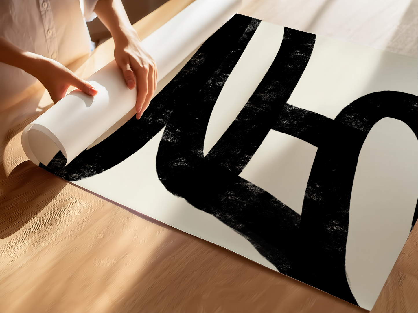 Black Organic Abstract Print No. 1
