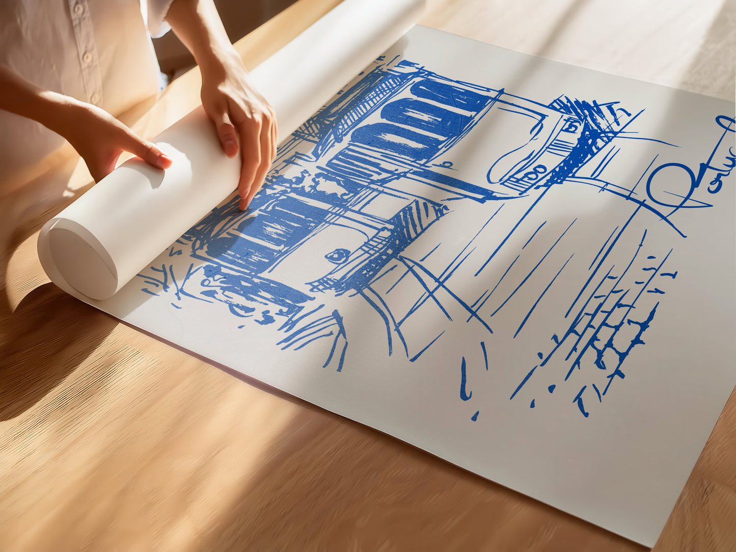 Blue Portugal Ink Print