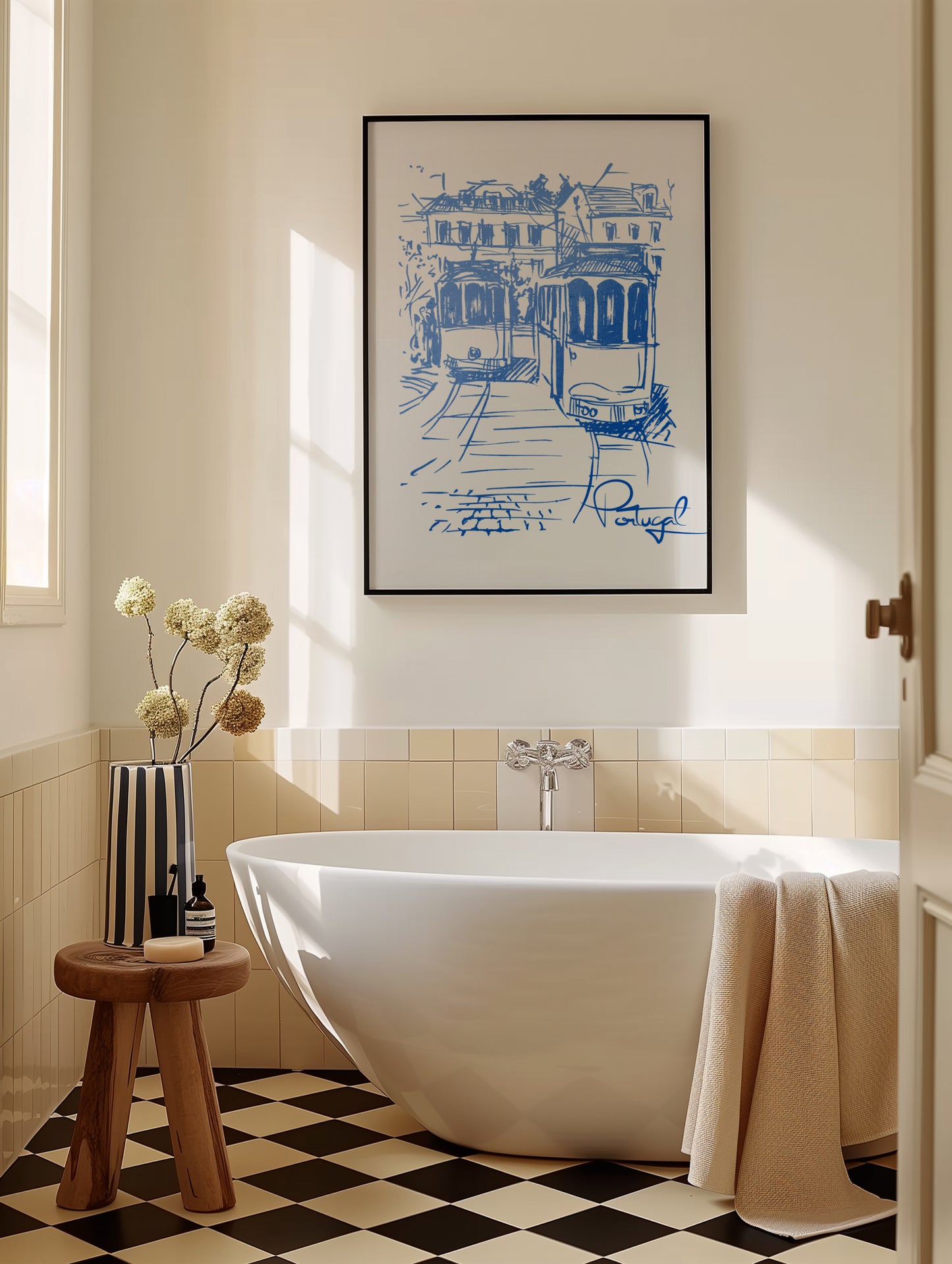 Blue Portugal Ink Print