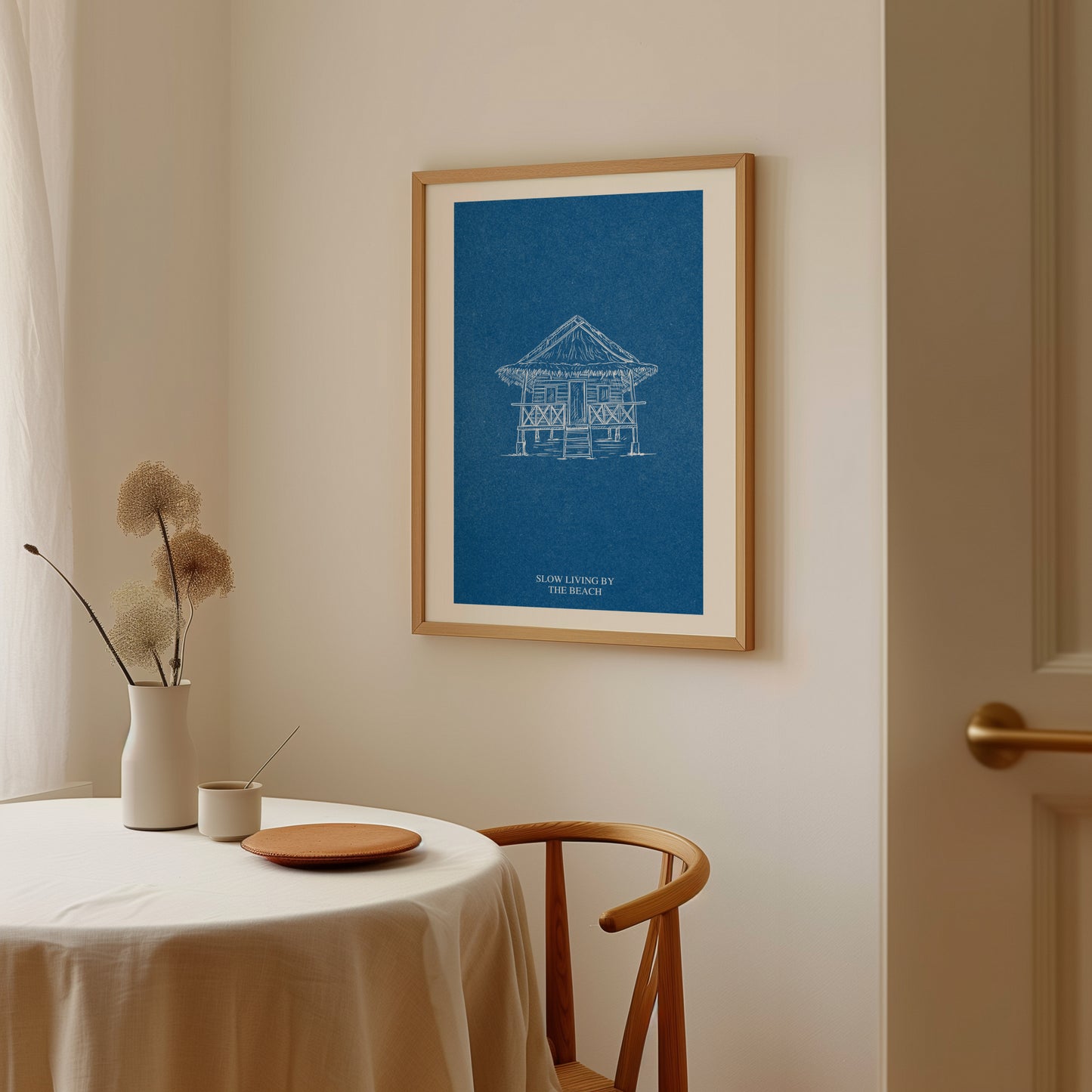 Slow Living By The Beach Print