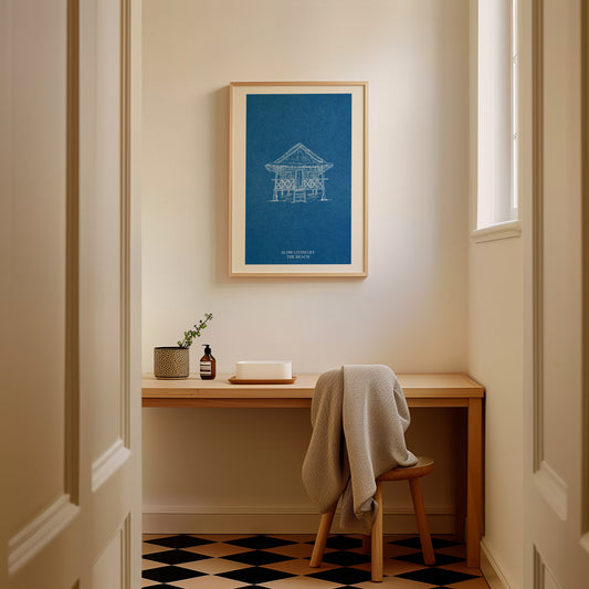 Slow Living By The Beach Print