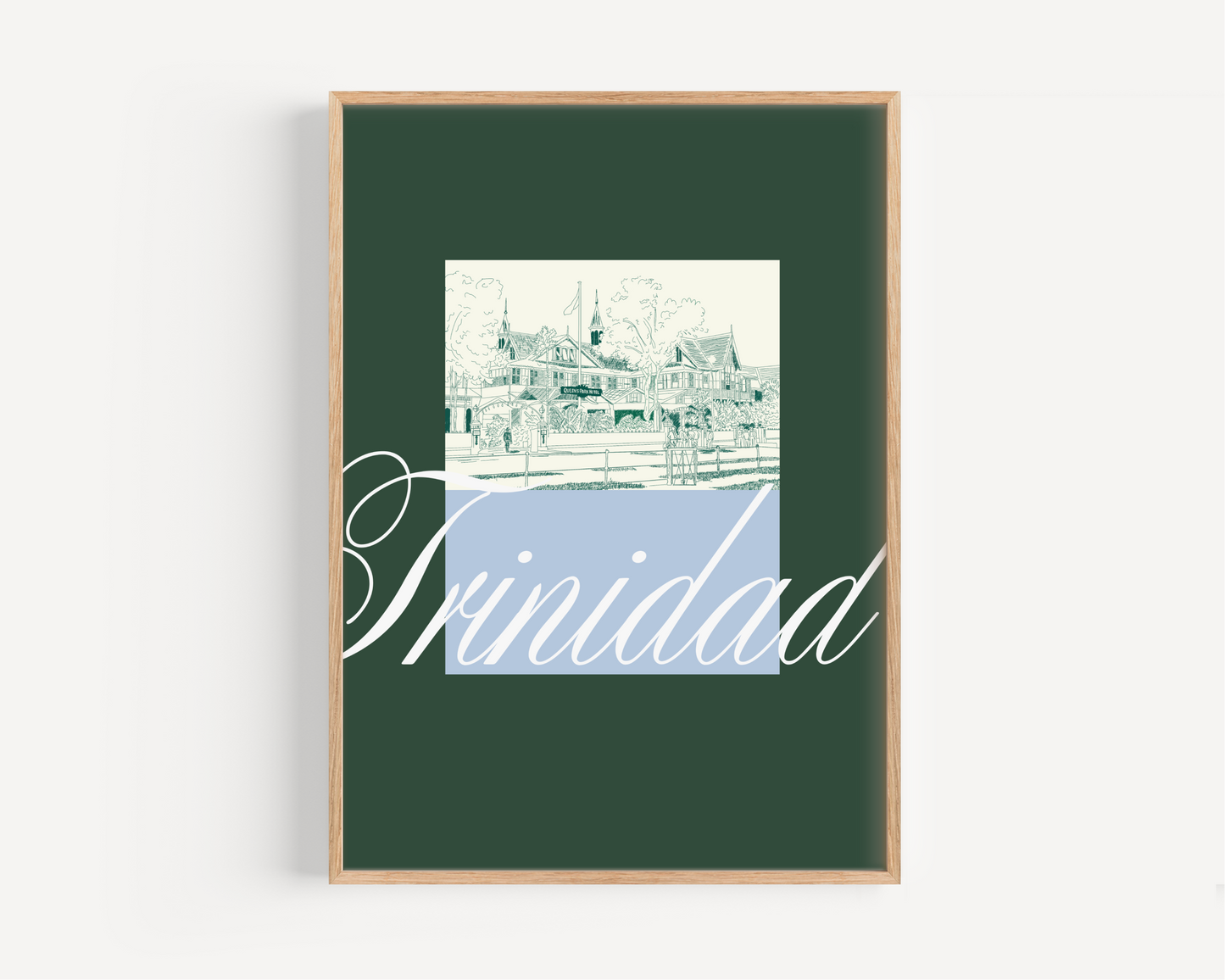 Queen's Park Hotel Sketch Block Print No.2
