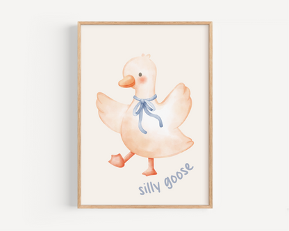 Silly Goose Nursery Print