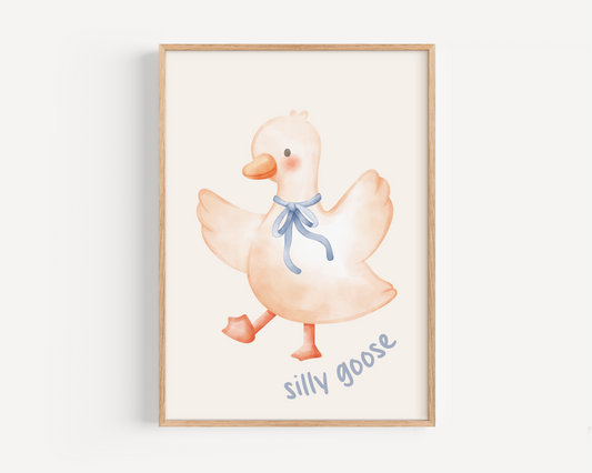 Silly Goose Nursery Print