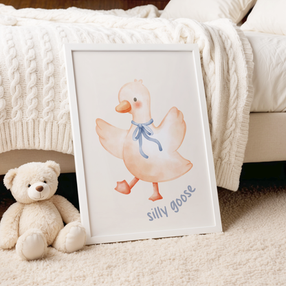 Silly Goose Nursery Print