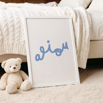 AEIOU Minimalist Print