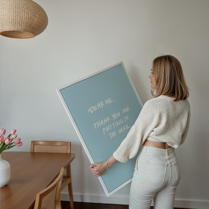 Dear Me Self Love Quote Print -Blue