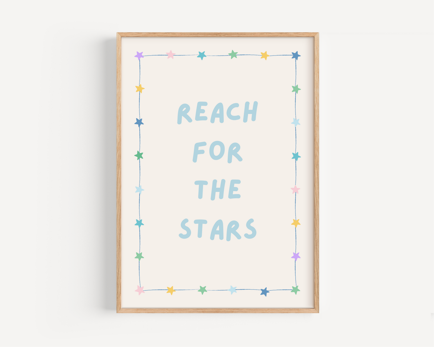 Reach for the Stars Pastel Kids Print