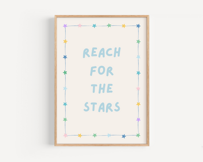 Reach for the Stars Pastel Kids Print