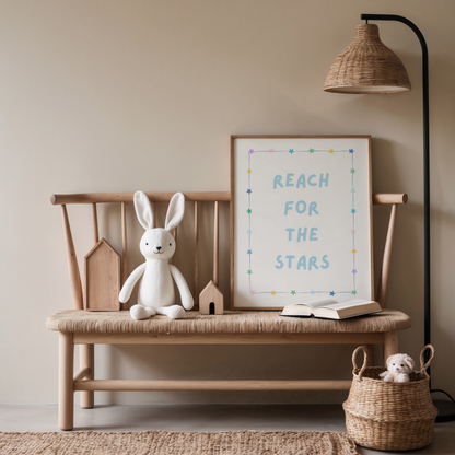Reach for the Stars Pastel Kids Print