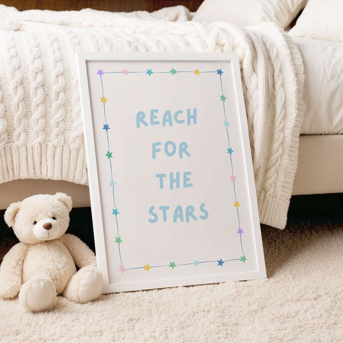 Reach for the Stars Pastel Kids Print