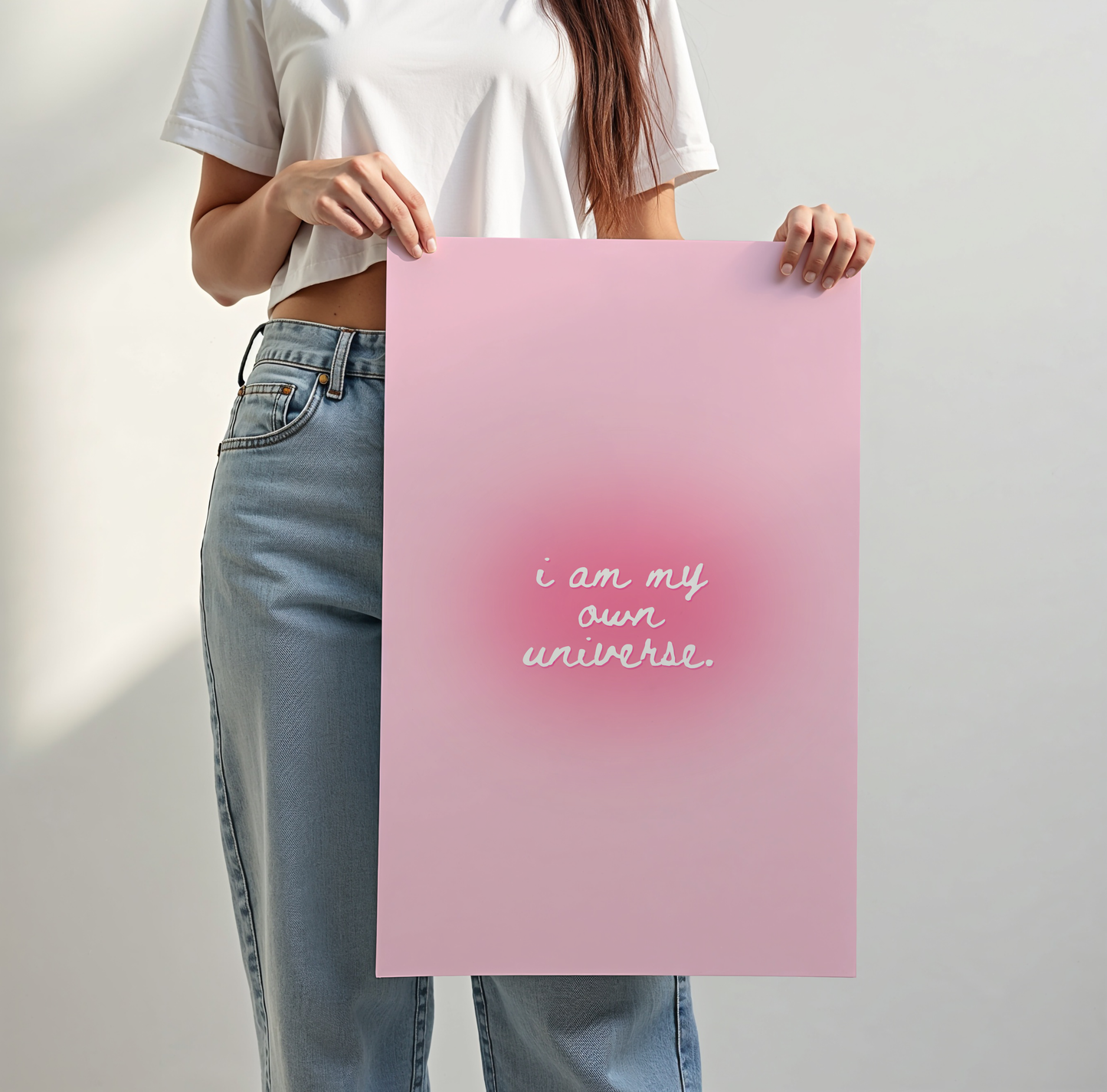I Am My Own Universe Pink Affirmation Print