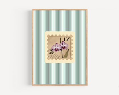 15c Orchid Postage Stamp Print