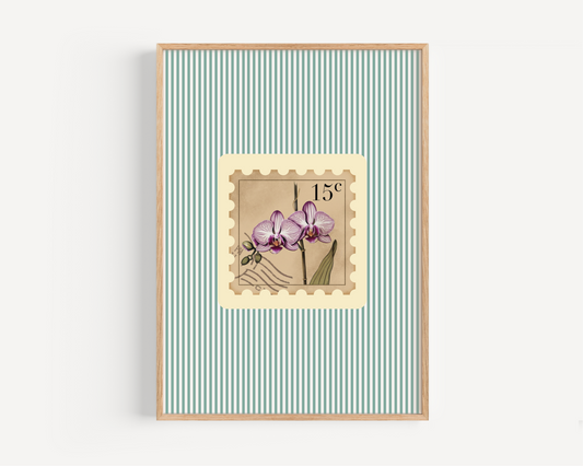 15c Orchid Postage Stamp Print