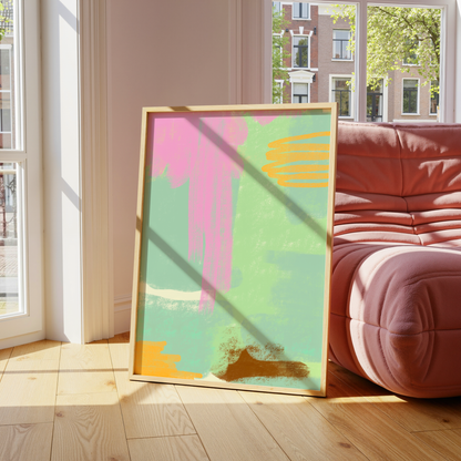 Mint Mood Abstract Art Print