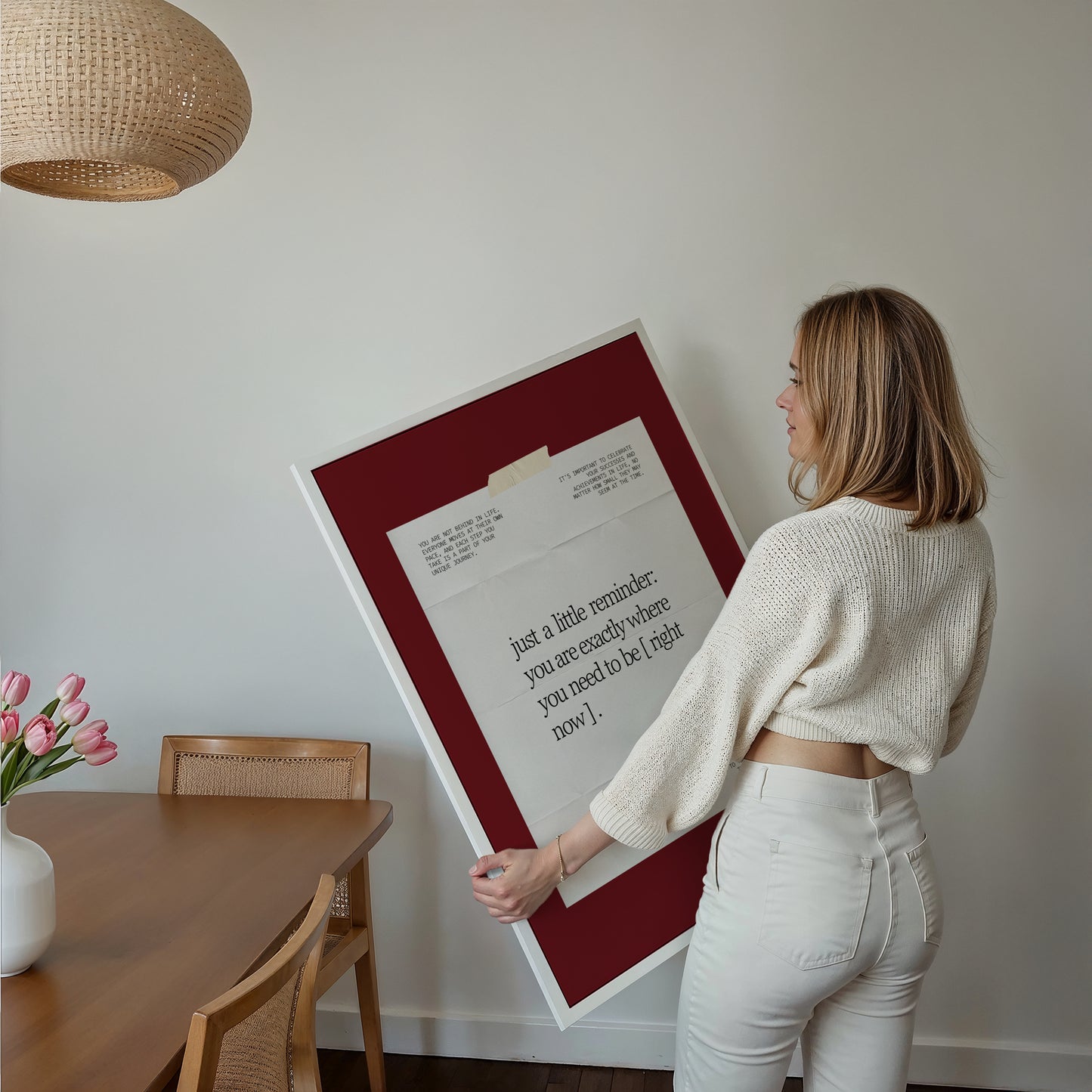 Where You Need To Be Note Print- Red