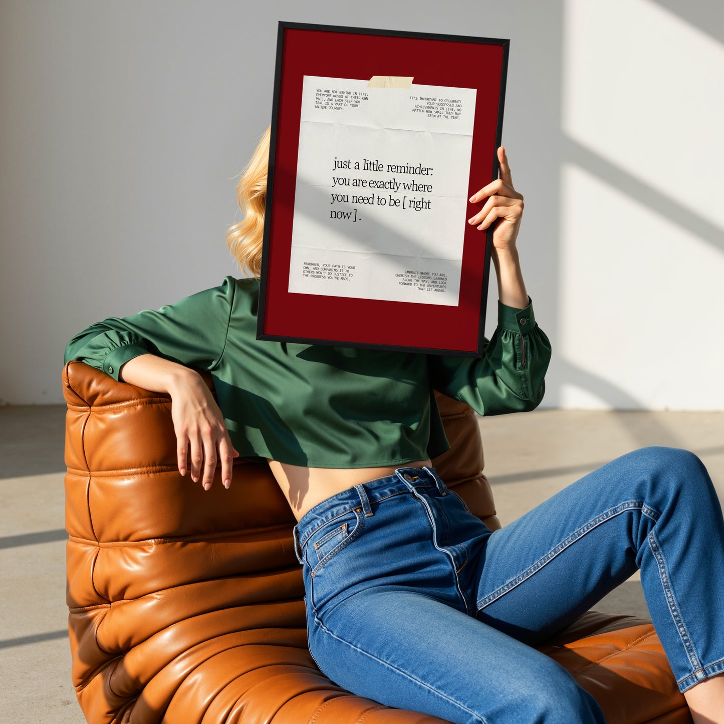 Where You Need To Be Note Print- Red