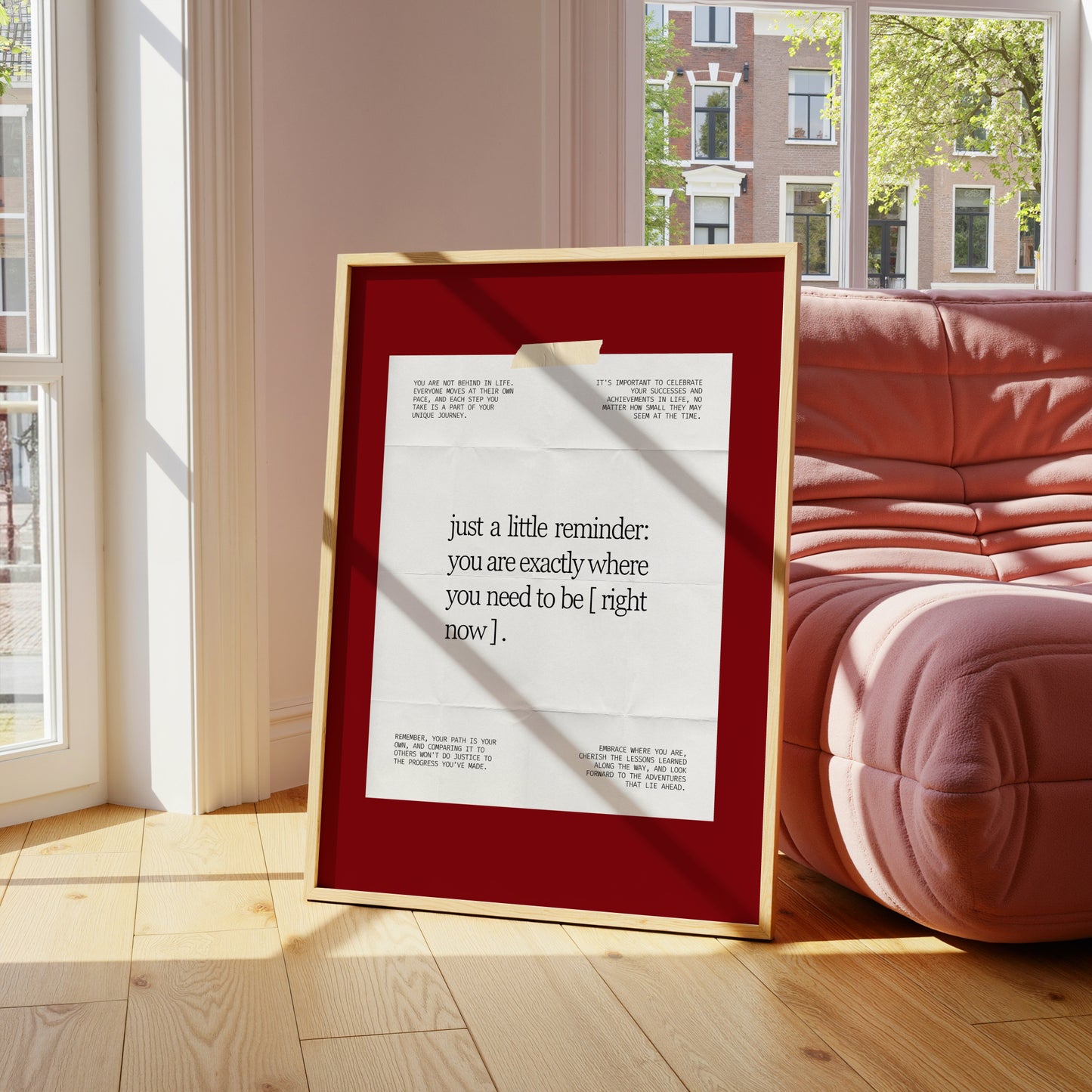 Where You Need To Be Note Print- Red