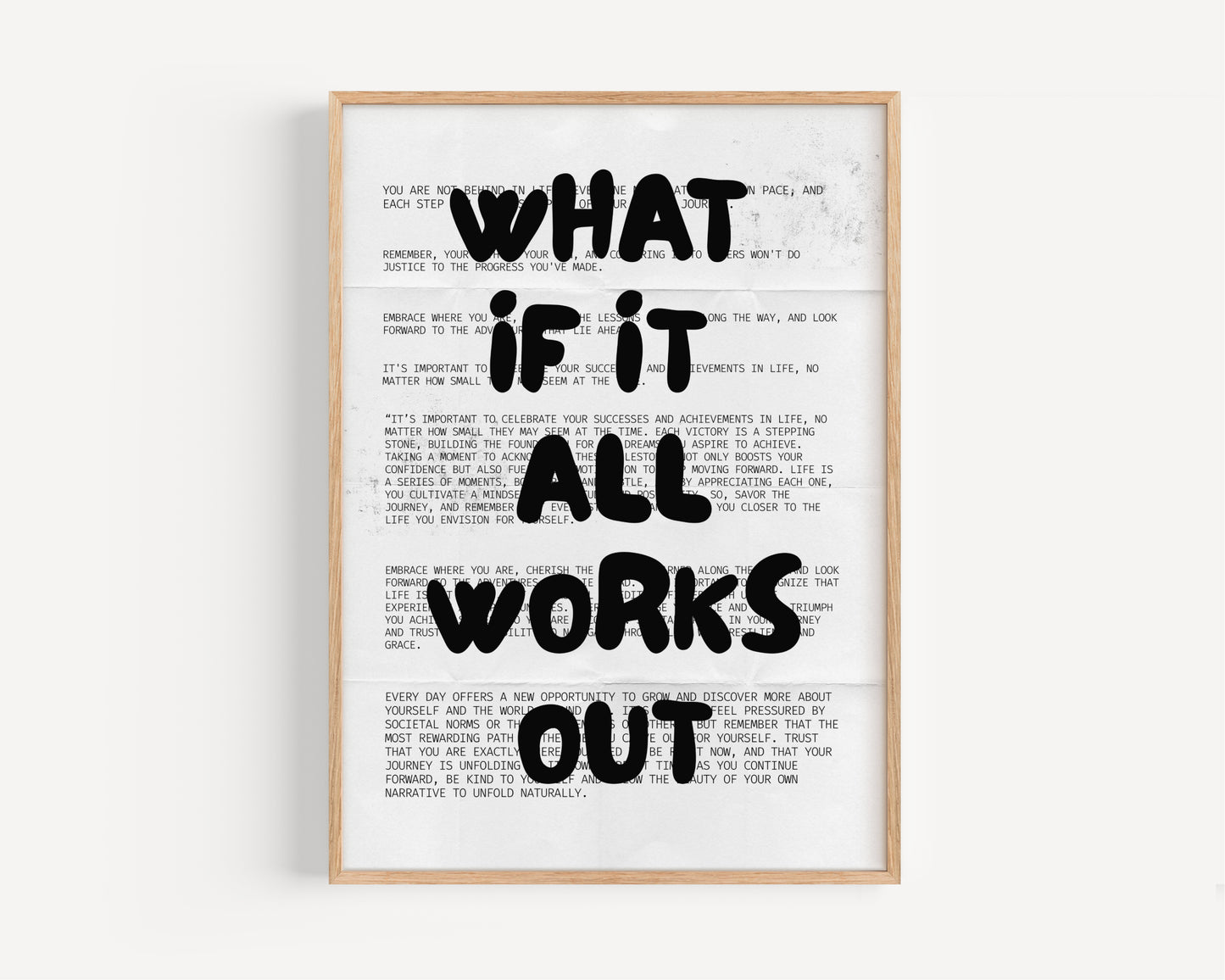 What If It All Works Out Print