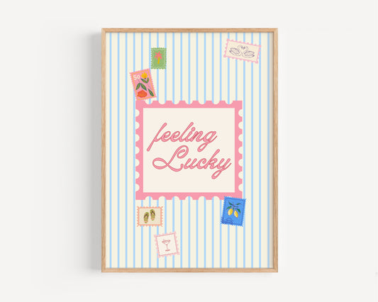Feeling Lucky Stamp Print