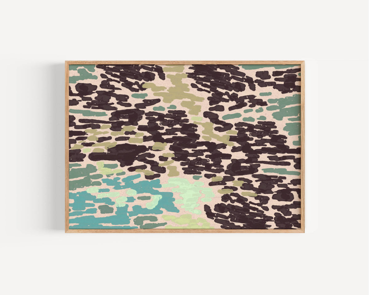Abstract Brushstroke Print