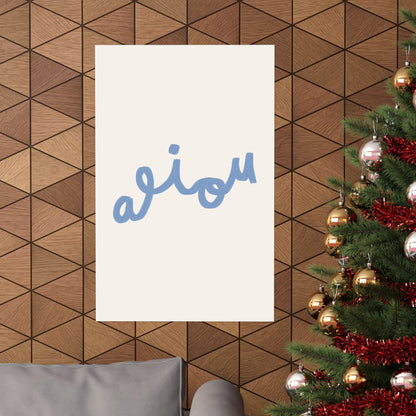 AEIOU Minimalist Print