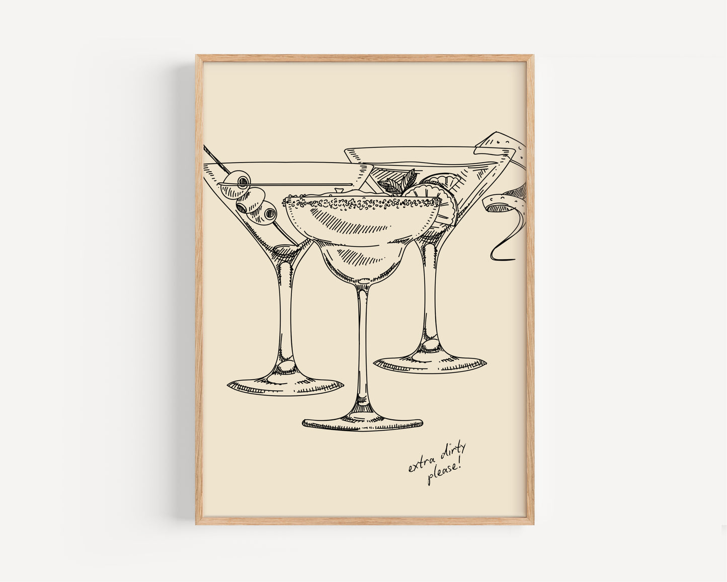 Dirty Martini Vintage Ink Print