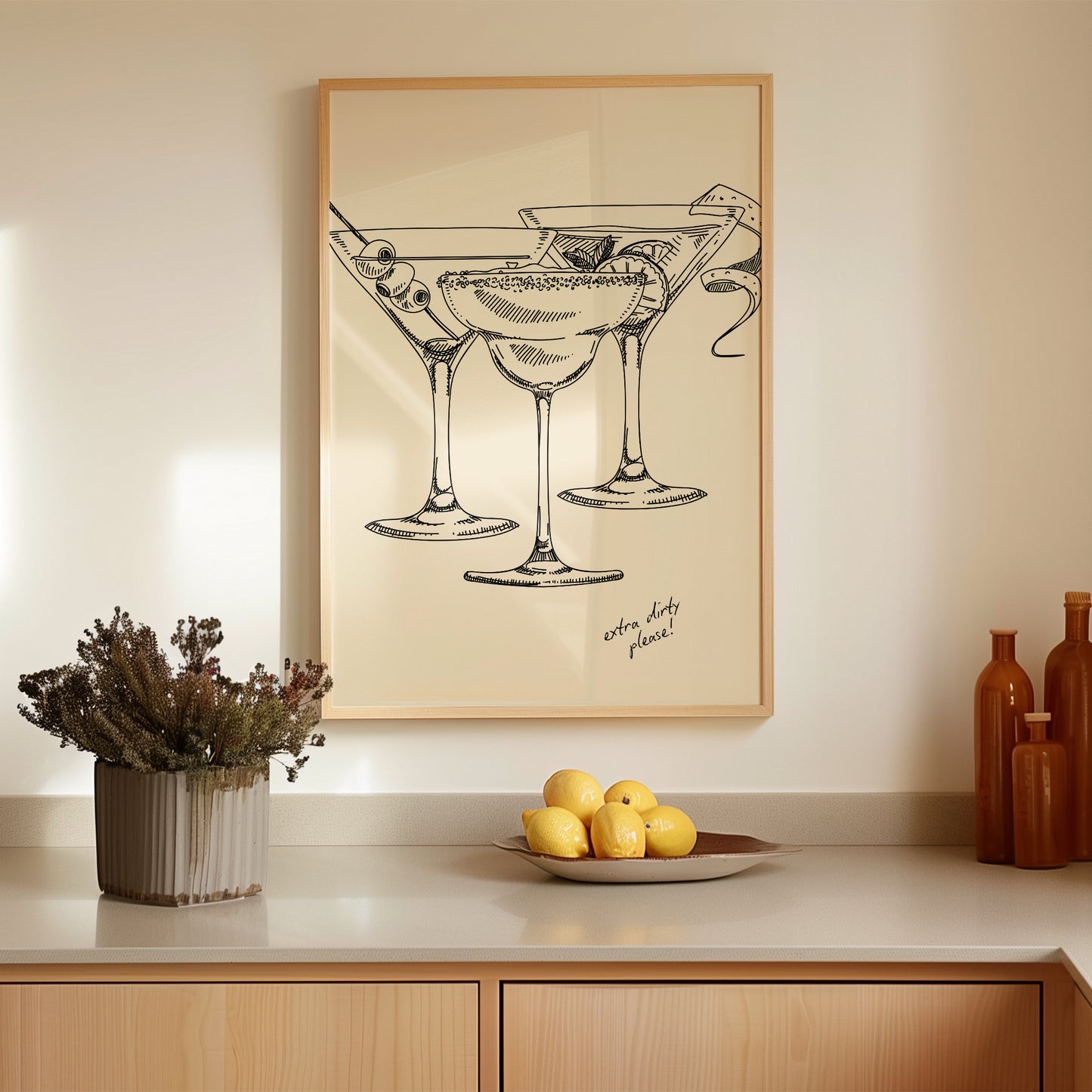 Dirty Martini Vintage Ink Print