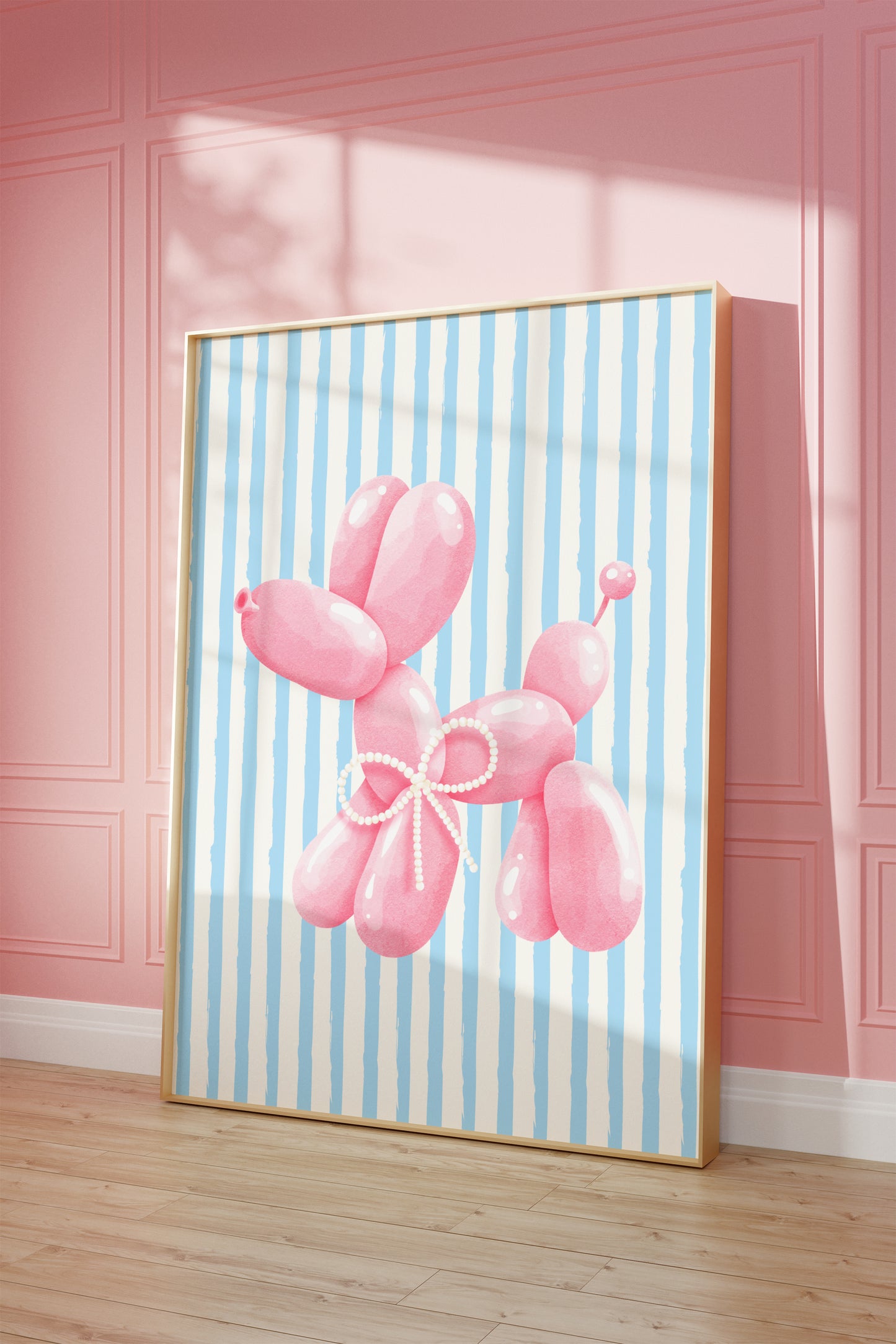 Pink Balloon Pup Print