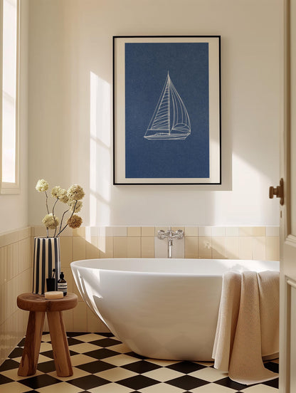 Coastal Sailboat Print