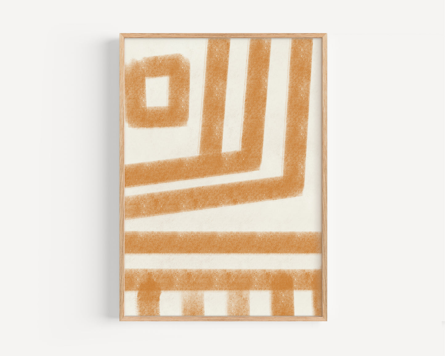 Orange Geometric Line Print No. 2