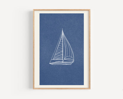 Coastal Sailboat Print