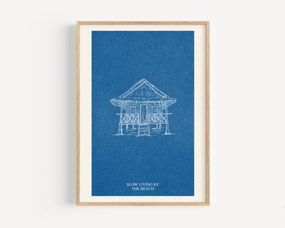 Slow Living By The Beach Print