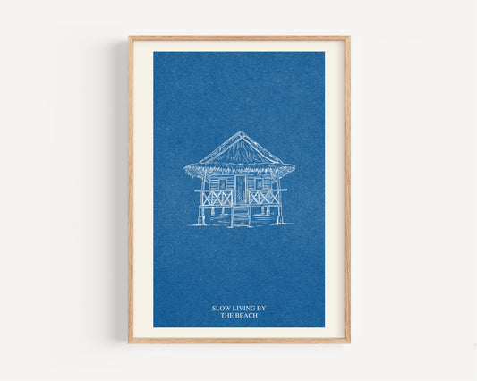 Slow Living By The Beach Print