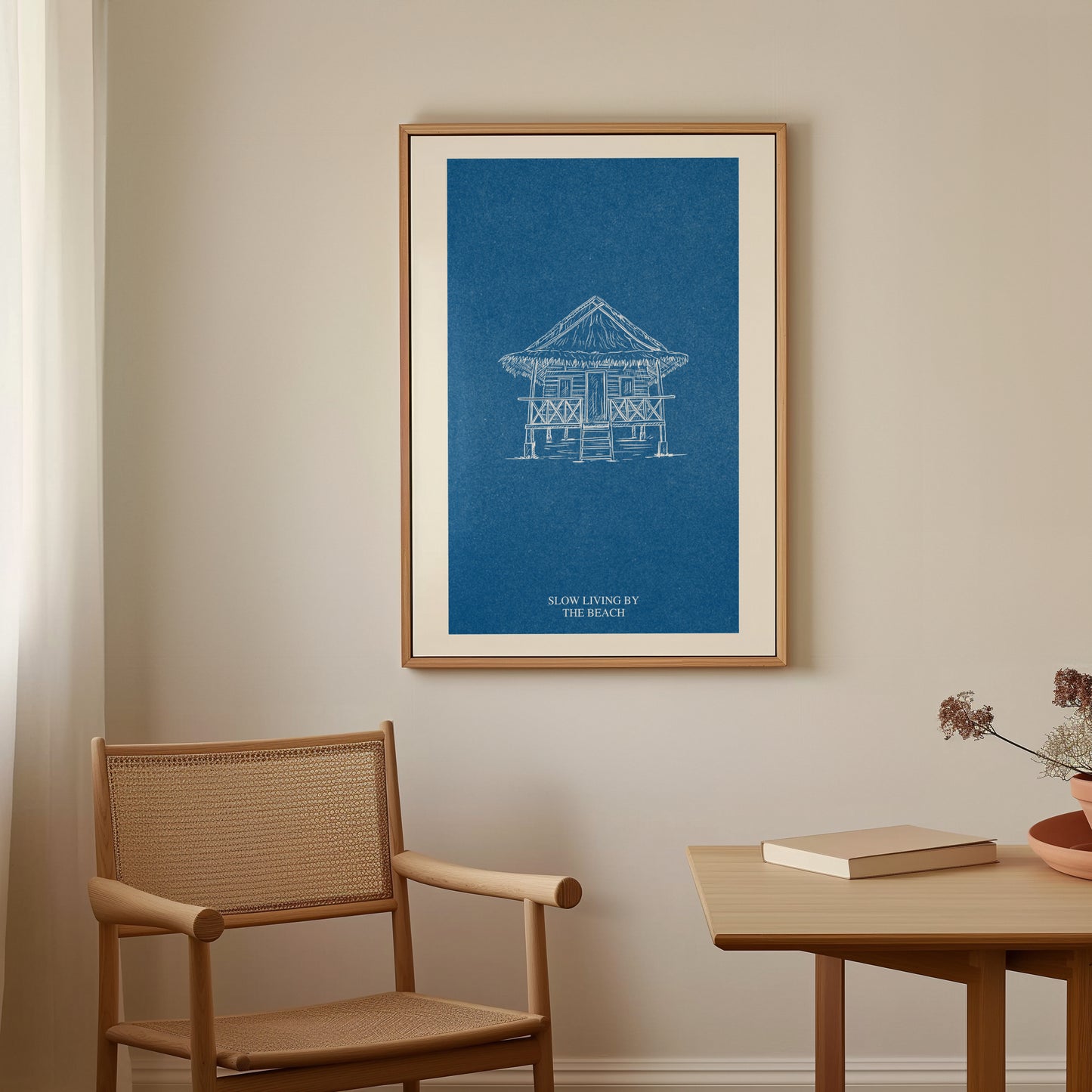 Slow Living By The Beach Print